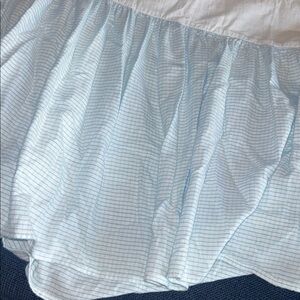 Ralph Lauren vintage blue checkered TWIN DUST RUFFLES BED SKIRTS